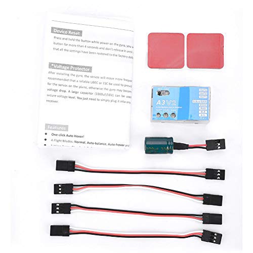 Flight Controller Stabilizer, Gyro Flight Controller Stabilisator F50A 3-Achsen Gyro A3 V2 Flight Controller Stabilisatorsystem für RC Starrflügel-Flugregler Stabilisator von Fictory