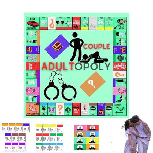 Ficugxd Card Games for Adults, Board Game,Board Game，wavelength Game,Couples Board Games,Promote The Sublimation of Couples' Feelings von Ficugxd