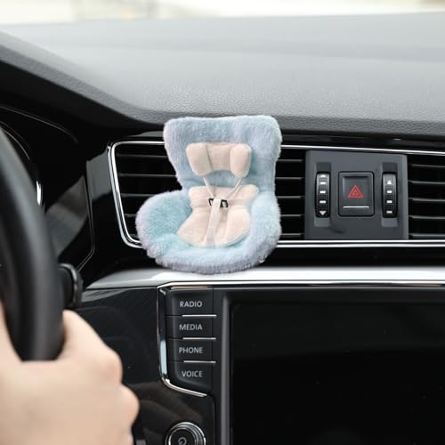 Fierudeng Autositz Für Puppen | Autositz für Wiedergeborene Puppen | Süßer 17cm Plüschsitz für Kinder Fahrzeug Deko Reisespiel von Fierudeng