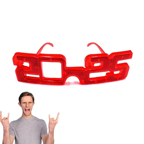 Fierudeng Neujahrsbrille 2025 Nummer – Leuchtende Brille – Happy New Year Brillen Stilvolle Sonnenbrillenrahmen mit klaren Gläsern verleihen Ihnen einen stilvollen Look Fierudeng Neujahrsbrille 2025 Nummer – Leuchtende Brille – Happy New Year Brillen Stilvolle Sonnenbrillenrahmen mit klaren Gläsern verleihen Ihnen einen stilvollen Look von Fierudeng