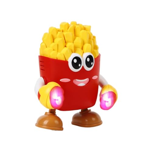 Fierudeng Roboter Für Kinder - Leuchtender Spielzeugroboter - Elektrische Puppe mit Musik und Pommes Design Kleinkind Begleiter für Schüler Erwachsene Geburtstag Zuhause von Fierudeng