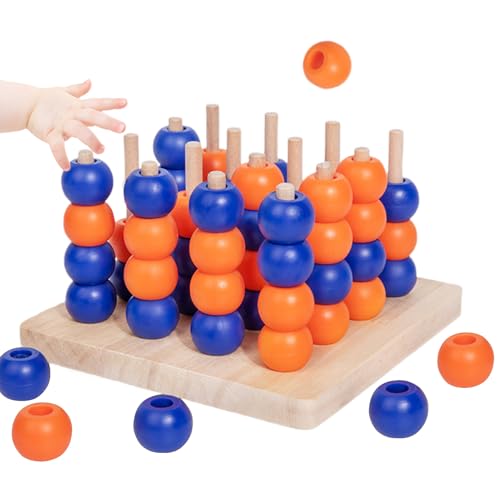 Fierudeng Vier Gewinnt Brettspiel,Vier Gewinnt Holz Schachbrett Spiel | Lernspielzeug Knobelspiel Für Zuhause Familienabend Party Geburtstag von Fierudeng