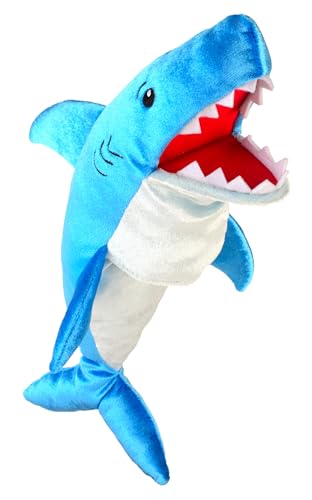 Fiesta Crafts Shark Hand Puppet Toy for Kids - Soft Hand Educational Plush Animal Puppet Toddler Toy for Development of Skills, Communications and Storytelling for Ages 2 to 9 Years von Fiesta Crafts
