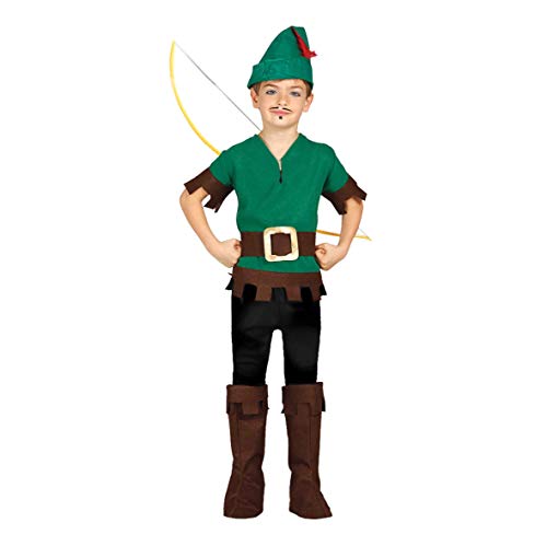 FIESTAS GUIRCA, S.L. Bogenschütze-Kostüm für Kinder Faschingskostüm grün-braun - 110/116 (5-6 Jahre) von FIESTAS GUIRCA, S.L.
