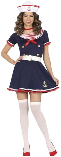 FIESTAS GUIRCA Bezaubernde Matrosin Karneval Kostüm Damen – Matrosen Kostüm Damen inkl. Matrosen Mütze – Faschingskostüm Erwachsene Damen Größe L 40-42 FIESTAS GUIRCA Bezaubernde Matrosin Karneval Kostüm Damen – Matrosen Kostüm Damen inkl. Matrosen Mütze – Faschingskostüm Erwachsene Damen Größe L 40-42 von FIESTAS GUIRCA