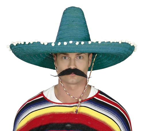 FIESTAS GUIRCA | Mexikanischer Strohhut (60 cm) - Party Zubehör für Sommerfeiern und Graduierungen - Ideal für mexikanische Themen-Events und Kostümpartys - Unisex für Erwachsene - Grün FIESTAS GUIRCA | Mexikanischer Strohhut (60 cm) - Party Zubehör für Sommerfeiern und Graduierungen - Ideal für mexikanische Themen-Events und Kostümpartys - Unisex für Erwachsene - Grün von FIESTAS GUIRCA