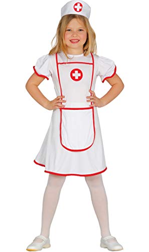 Guirca - Krankenschwester-Kostüm für Kinder, Weiß/Rot, 7-9 Jahre, 85947 von Fiestas GUiRCA