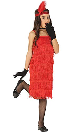Fiestas Guirca, S.L. Charleston Fransenkostüm für Mädchen, Rot von Fiestas Guirca, S.L.