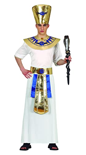 Fiestas GUiRCA Ägyptischer König Pharao Weiß Goldenes Jungen Kostüm Alter 5-6 Jahre inklusive Kopfbedeckung, Hemd mit Halsschmuck und Gürtel, Hose |Für Karneval/Fasching oder Halloween von Fiestas GUiRCA