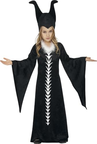 FIESTAS GUIRCA Düstere Wald Hexe Mädchen Kostüm Alter 5-6 Jahre inkl. Kopfbedeckung mit Hörnern u. langes schwarzes Kleid mit Engel Ärmeln - Für Karneval/Fasching, Halloween, Themen Partys FIESTAS GUIRCA Düstere Wald Hexe Mädchen Kostüm Alter 5-6 Jahre inkl. Kopfbedeckung mit Hörnern u. langes schwarzes Kleid mit Engel Ärmeln - Für Karneval/Fasching, Halloween, Themen Partys von FIESTAS GUIRCA