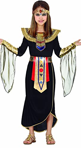 Fiestas GUiRCA Hochwertiges Königin Cleopatra Kostüm Kinder Teenagers 14-16 Jahre - Ägyptische Königin Kostüm Schwarz Gold, Pharao Göttin Mädchen Kostüm Karneval, Kleopatra Kleid Fasching, Fastnacht von Fiestas GUiRCA