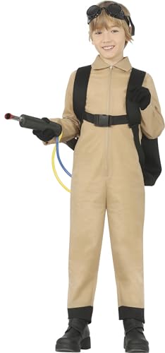 FIESTAS GUIRCA | Gespensterfänger Kostüm für Kinder (10-12 Jahre) - Rucksack und Overall für Geisterjäger - Halloween Kostüme - Ideal für Jungen und Mädchen - Beige und Schwarz FIESTAS GUIRCA | Gespensterfänger Kostüm für Kinder (10-12 Jahre) - Rucksack und Overall für Geisterjäger - Halloween Kostüme - Ideal für Jungen und Mädchen - Beige und Schwarz von FIESTAS GUIRCA