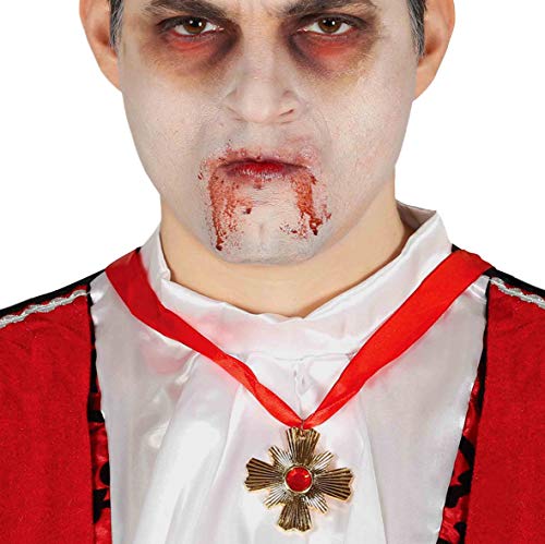 Fiestas Guirca Vampir Orden in rot/Gold | Dracula-Orden für Karneval, Fasching und Halloween von Fiestas Guirca