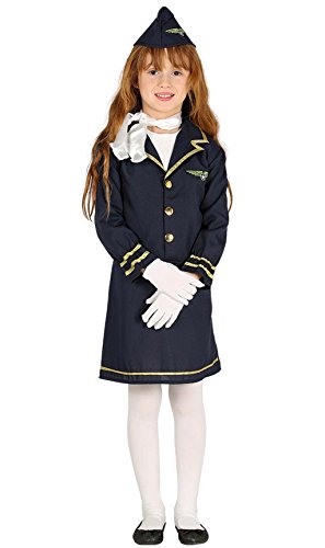 Guirca Mädchen Uniform Stewardess Kostüm L-(10/12 Jahre) von Guirca
