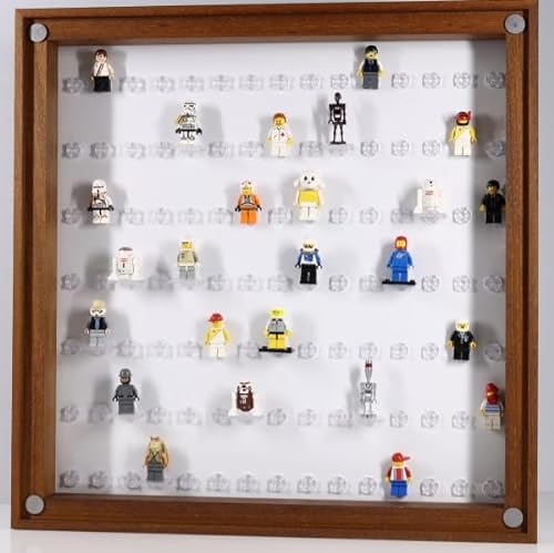 Click Vitrine Plus Eiche 500x500x60mm für 72 Lego® Figuren von FiguWorld