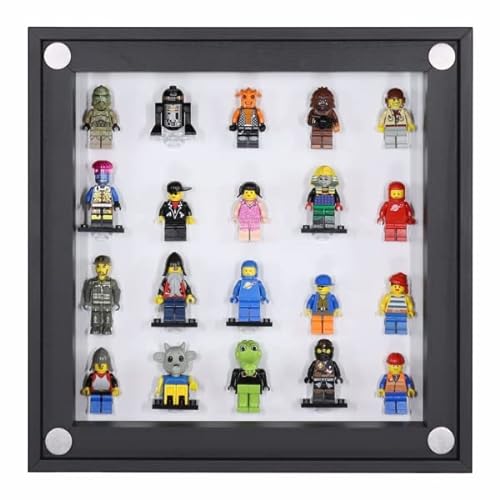 Click Vitrine Plus Schwarz 300x300x60mm für 20 Lego® Figuren von FiguWorld