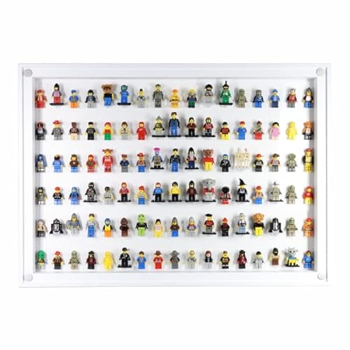 Click Vitrine Plus Weiß 500x700x60mm für 102 Lego® Figuren von FiguWorld