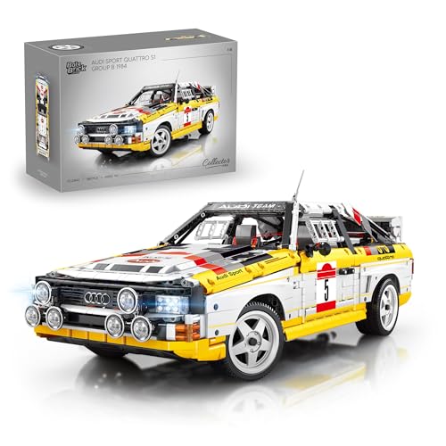 Bole Brick 23043 Technik Sportwagen Bausatz für Audi Sport Quattro S1, 3887 Teile 1:8 mit 3 Motoren und LED Lichter Groß Ferngesteuert Auto Klemmbausteine(Originalverpackung) (Statische Version) von FigureArt