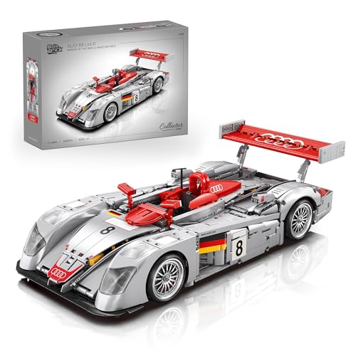 Bole Brick 23044 Technik Sportwagen Bausatz für Audi R8 LM-P, 2426 Teile 1:10 mit 3 Motoren und LED Lichter Groß Ferngesteuert Auto Klemmbausteine(Originalverpackung) (Statische Version) von FigureArt