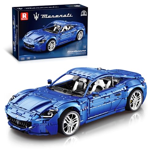 FigureArt 11010 Technik Sportwagen Bausatz für Maserati GranTurismo 110. Jubiläums-Edition, 5480 Teile 1:8 Groß Auto Klemmbausteine(Originalverpackung) von FigureArt