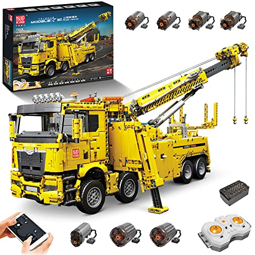 FigureArt MK17028 Technik LKW Feuerwehrauto Bausatz, 4883 Teile Klemmbausteine Technik Kran Truck Modell, mit 7 Motoren und Fernbedienung FigureArt MK17028 Technik LKW Feuerwehrauto Bausatz, 4883 Teile Klemmbausteine Technik Kran Truck Modell, mit 7 Motoren und Fernbedienung von FigureArt
