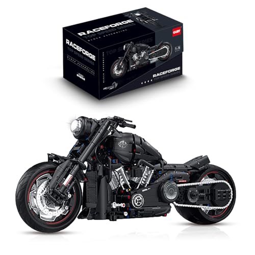 FigureArt Technik Motorrad Klemmbausteine, GULY 60521, 2050 Teile 1:5 Groß MOC Bausatz(Originalverpackung) von FigureArt