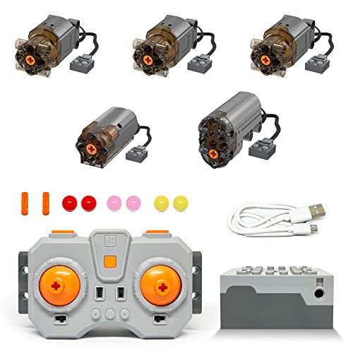 Technik Power Motoren Set, L-Motor x3, M-Motor x1, Servomotor x1, Batteriebox, Fernbedienung APP-Steuerung Programmierbar, Kompatibel mit Lego Technik von FigureArt