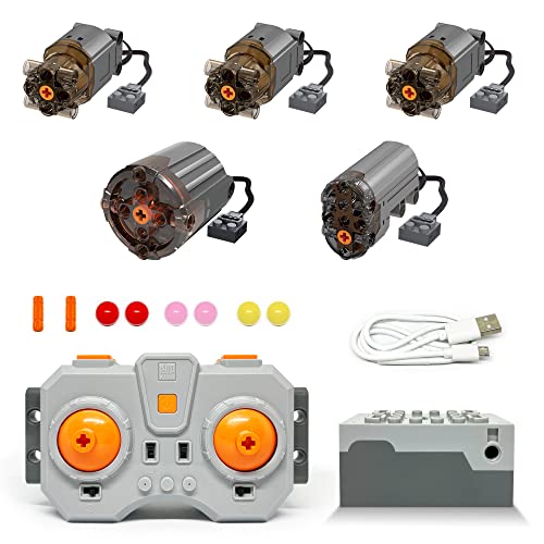 Technik Power Motoren Set, XL-Motor x1, L-Motor x3, Servomotor x1, Batteriebox, Fernbedienung APP-Steuerung Programmierbar, Kompatibel mit Lego Technik von FigureArt