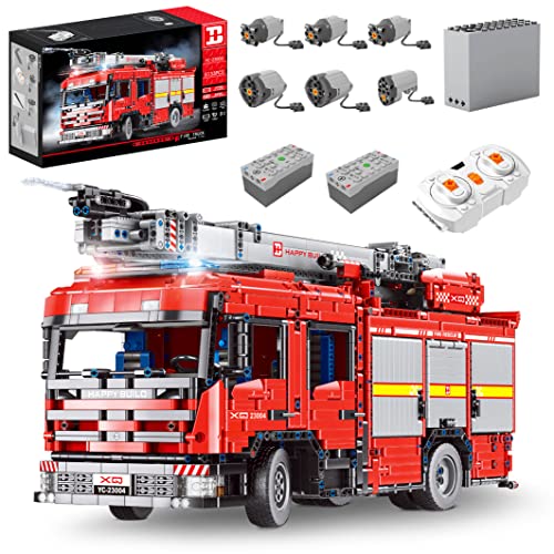 FigureArt Technik Wasserspray Feuerwehrauto LKW Bausatz, YC-23004, 5133 Teile mit 6 Motoren Technik Klemmbausteine FigureArt Technik Wasserspray Feuerwehrauto LKW Bausatz, YC-23004, 5133 Teile mit 6 Motoren Technik Klemmbausteine von FigureArt