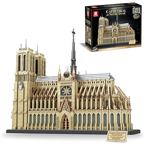 FigureArt Reobrix 66016 Notre Dame de Paris Klemmbausteine Modell Bausatz, 8868 Teile Modellbausatz Architecture Modell für Erwachsene (Originalverpackung) von FigureArt