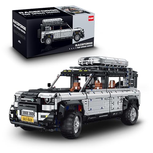 Technik Offroad Auto Bausatz, GULY 10620, 4817 Teile 1:8 mit Motoren und LED Groß Ferngesteuert Auto Klemmbausteine (Originalverpackung) (Statische Version) von FigureArt