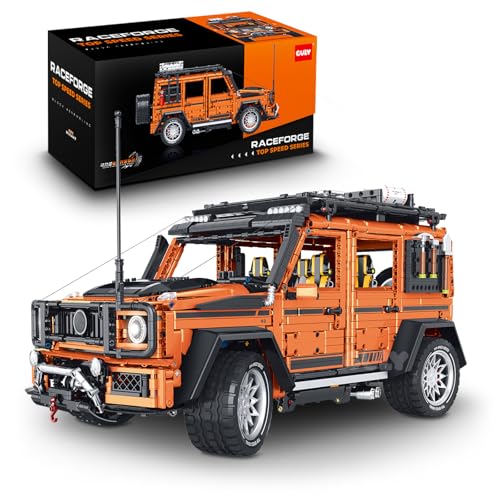 Technik Offroad Auto Bausatz, GULY 10642, 3914 Teile 1:8 mit Motoren und LED Groß Ferngesteuert Auto Klemmbausteine (Originalverpackung) (Statische Version) von FigureArt