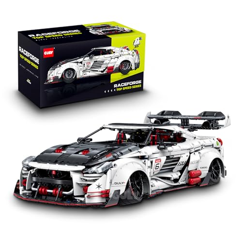 Technik Sportwagen Auto Bausatz, GULY 10630, 3939 Teile mit Motoren und LED Groß Ferngesteuert Auto Klemmbausteine (Originalverpackung) (Statische Version) von FigureArt