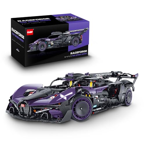 Technik Sportwagen Auto Bausatz, GULY 10643, 3332 Teile mit Motoren und LED Groß Ferngesteuert Auto MOC Klemmbausteine (Originalverpackung) (Statische Version) von FigureArt