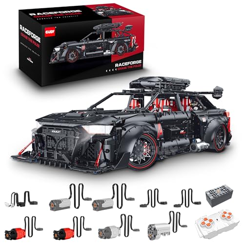 Technik Sportwagen Auto Bausatz, GULY 10645, 4189 Teile mit Motoren und LED Groß Ferngesteuert Auto MOC Klemmbausteine (Originalverpackung) (Dynamische Version) von FigureArt