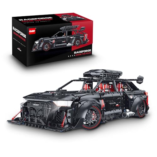 Technik Sportwagen Auto Bausatz, GULY 10645, 4189 Teile mit Motoren und LED Groß Ferngesteuert Auto MOC Klemmbausteine (Originalverpackung) (Statische Version) von FigureArt
