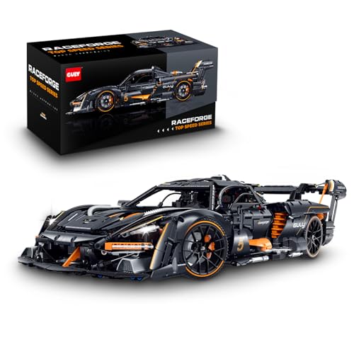 Technik Sportwagen Auto Bausatz, GULY 10646, 3803 Teile mit Motoren und LED Groß Ferngesteuert Auto Klemmbausteine (Originalverpackung) (Statische Version) von FigureArt