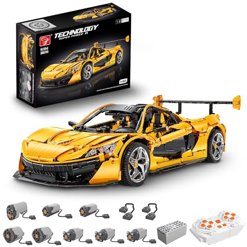 Technik Sportwagen Auto Bausatz, TGL-T5048, 3886 Teile mit 8 Motoren Groß Ferngesteuert MOC Auto Klemmbausteine (Originalverpackung) (Dynamische Version) von FigureArt
