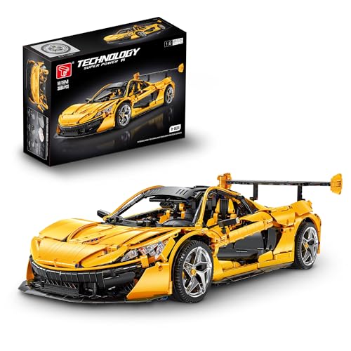 Technik Sportwagen Auto Bausatz, TGL-T5048, 3886 Teile mit 8 Motoren Groß Ferngesteuert MOC Auto Klemmbausteine (Originalverpackung) (Statische Version) von FigureArt