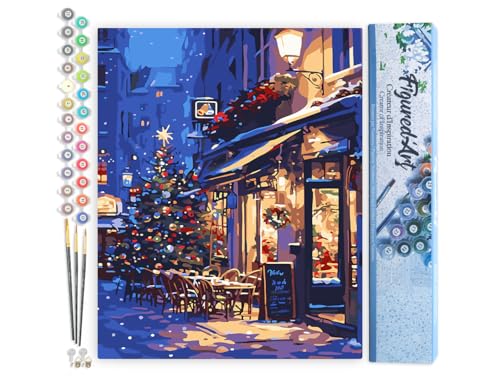 Figured'Art Malen Nach Zahlen Erwachsene Festliches Nachtcafé - Paint by Numbers Basteln DIY Bastelset 40x50cm ohne Holzrahmen Figured'Art Malen Nach Zahlen Erwachsene Festliches Nachtcafé - Paint by Numbers Basteln DIY Bastelset 40x50cm ohne Holzrahmen von Figured'Art
