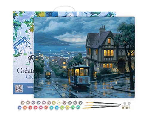 Figured'Art Malen Nach Zahlen Erwachsene Mit Rahmen Alte Tram - Paint by Numbers Basteln DIY Bastelset 40x50cm Leinwand gespannt auf Holzrahmen Figured'Art Malen Nach Zahlen Erwachsene Mit Rahmen Alte Tram - Paint by Numbers Basteln DIY Bastelset 40x50cm Leinwand gespannt auf Holzrahmen von Figured'Art