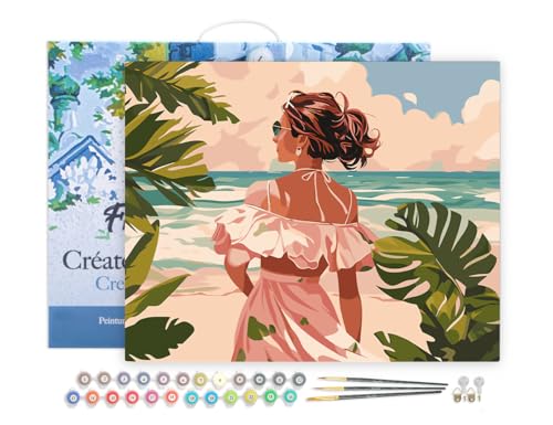 Figured'Art Malen Nach Zahlen Erwachsene Mit Rahmen Liebliches Mädchen am Meer - Paint by Numbers Basteln DIY Bastelset 40x50cm - Leinwand gespannt auf Holzrahmen Figured'Art Malen Nach Zahlen Erwachsene Mit Rahmen Liebliches Mädchen am Meer - Paint by Numbers Basteln DIY Bastelset 40x50cm - Leinwand gespannt auf Holzrahmen von Figured'Art
