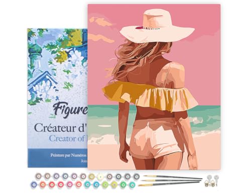 Figured'Art Malen Nach Zahlen Erwachsene Mit Rahmen Schönheit am Meer - Paint by Numbers Basteln DIY Bastelset 40x50cm - Leinwand gespannt auf Holzrahmen Figured'Art Malen Nach Zahlen Erwachsene Mit Rahmen Schönheit am Meer - Paint by Numbers Basteln DIY Bastelset 40x50cm - Leinwand gespannt auf Holzrahmen von Figured'Art