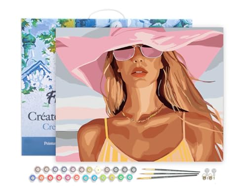 Figured'Art Malen Nach Zahlen Erwachsene Mit Rahmen Sonnentags-Charme - Paint by Numbers Basteln DIY Bastelset 40x50cm - Leinwand gespannt auf Holzrahmen Figured'Art Malen Nach Zahlen Erwachsene Mit Rahmen Sonnentags-Charme - Paint by Numbers Basteln DIY Bastelset 40x50cm - Leinwand gespannt auf Holzrahmen von Figured'Art