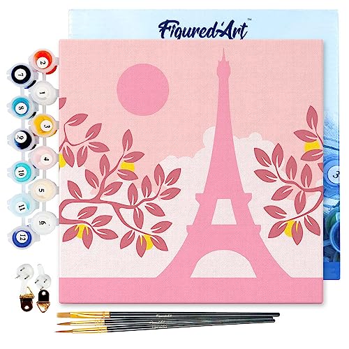 Figured'Art Mini Malen Nach Zahlen Erwachsene Mit Rahmen 20x20cm Kleines Format - Paris in der Sonne - Paint by Numbers Basteln DIY Bastelset Leinwand gespannt auf Holzrahmen Figured'Art Mini Malen Nach Zahlen Erwachsene Mit Rahmen 20x20cm Kleines Format - Paris in der Sonne - Paint by Numbers Basteln DIY Bastelset Leinwand gespannt auf Holzrahmen von Figured'Art