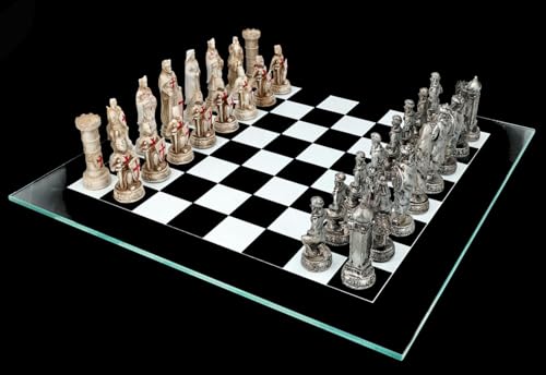 Schachspiel Kreuzritter vs. Osmanen - Mittelalter Ritter Fantasy Schach Set Glasbrett Schachfiguren Figuren Schachspiel Kreuzritter vs. Osmanen - Mittelalter Ritter Fantasy Schach Set Glasbrett Schachfiguren Figuren von Figuren Shop GmbH