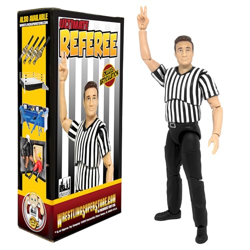 Ultimativer Schiedsrichter mit Deluxe-Gelenk für WWE Wrestling-Figuren von Figures Toy Company