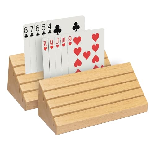 Fiita Spielkartenhalter für Kinder, Erwachsene, Senioren, 2-Pack, Holzhände Kostenlose Kartenhalter für Spielkarten, Familienkartenspiel Nächte, Canasta, Poker Partys,15 x 8 x 6 cm Fiita Spielkartenhalter für Kinder, Erwachsene, Senioren, 2-Pack, Holzhände Kostenlose Kartenhalter für Spielkarten, Familienkartenspiel Nächte, Canasta, Poker Partys,15 x 8 x 6 cm von Fiita