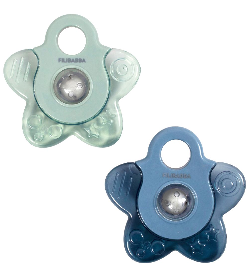 Filibabba Beißringe - 2er-Pack - Kühlung Star - Blue Mix - Filibabba - One Size - Beißringe von Filibabba