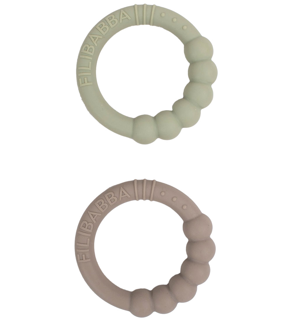 Filibabba Beißringe - Silikon - 2er-Pack - Warm Grey/Öl Green - Filibabba - One Size - Beißringe Filibabba Beißringe - Silikon - 2er-Pack - Warm Grey/Öl Green - Filibabba - One Size - Beißringe von Filibabba